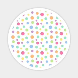 Polka Dot Party (Pastel Rainbow) Magnet